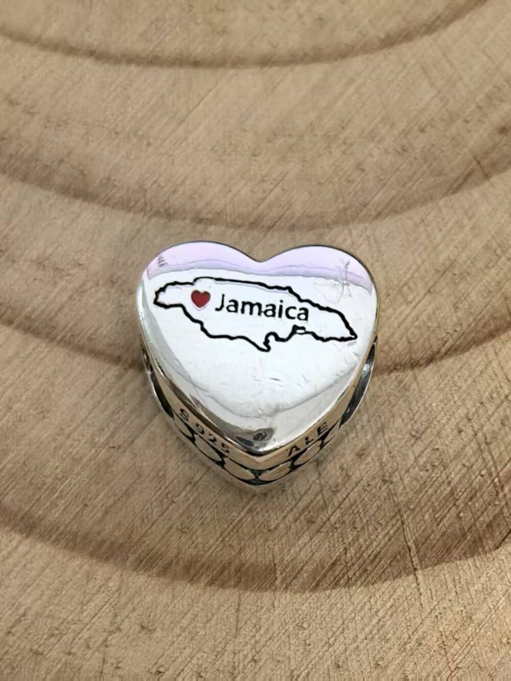 Pandora Jamaica Exclusive Travel Heart Charm Pendant, S925 Silver Jewelry